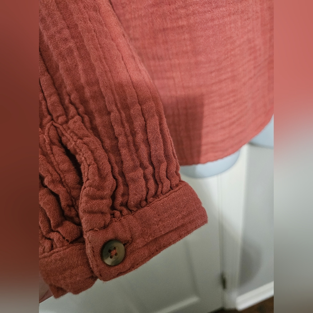Sonoma Women's Terracotta Long Sleeve Blouse - Picture 3 of 6